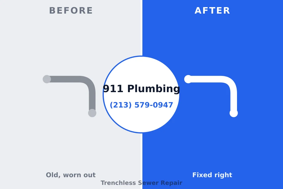 Before and after: plumbing repair Richmond Heights, FL